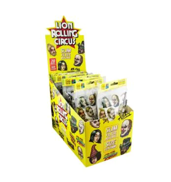 Caixa de Filtro Lion Rolling Circus Acetato Slim de lado tabacaria da mata