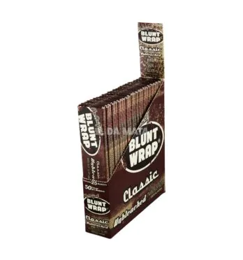Caixa de Seda Blunt Wrap Classic Unbleached King Size Slim C/25un