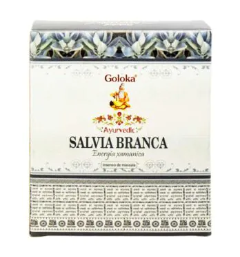 Incenso Indiano Goloka Cascata Sálvia Branca 