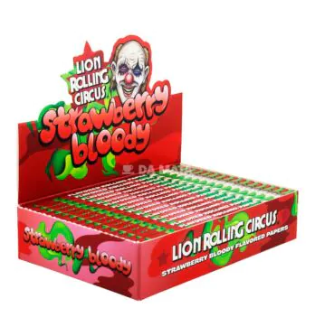 Caixa de Seda Lion Rolling Circus Brasil Edition Sabor Morango King Size
