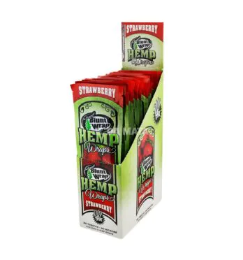 Caixa de Blunt Hemp Wrap x4 Strawberry C/15un
