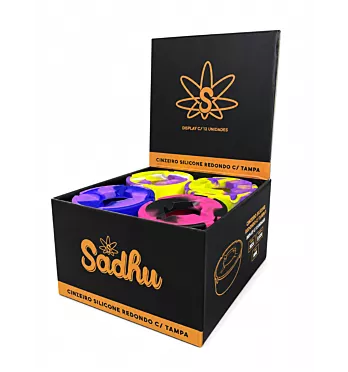 Caixa de Cinzeiro Silicone Pequeno C/Tampa Sadhu Mix De Cores