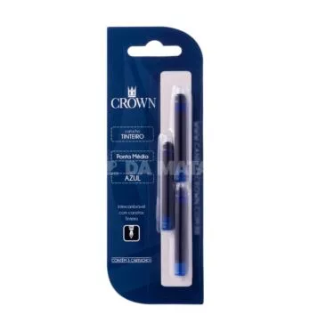 Carga Refil Cartucho Crown Caneta Tinteiro