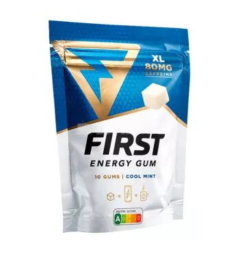 Kit C/3un Chiclete Energético First Gum Cafeína Cool Mint