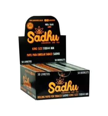 Caixa de Seda Sadhu Black Large King Size