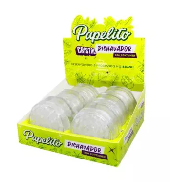 Caixa de Dichavador de Policarbonato Papelito com Container Cristal
