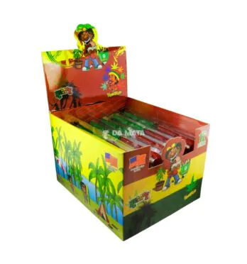 Caixa de Kit Pipe de Vidro C/ Acessórios Honeypuff Reggae de lado tabacaria da mata