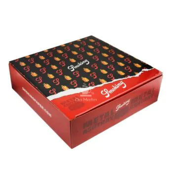 Caixa de Cinzeiro Metal Smoking Black Flames de lado tabacaria da mata