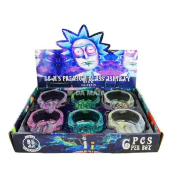 Caixa de Cinzeiro de Vidro Rick and Morty tabacaria da mata 