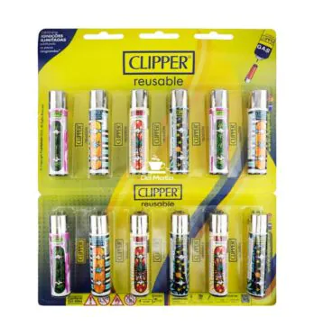 Cartela de Isqueiro Clipper Weed Boarding de frente