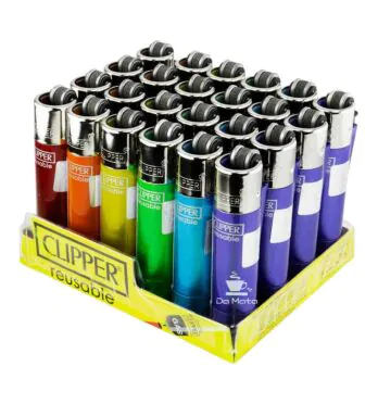 Caixa de Isqueiro Clipper Crystal Rainbow de lado