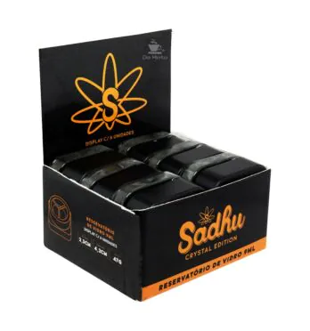 Caixa de Slick Vidro Sadhu Transparente 9ml C/3 Divisórias de lado
