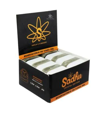 Caixa de Slick Vidro Sadhu 9ml C/ 3 Divisórias de lado