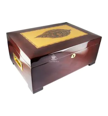 Caixa Umidora de Madeira Hit P/ 100 Charutos de frente