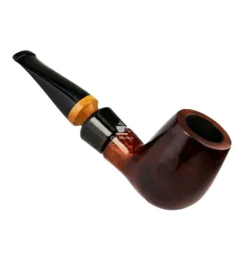 Cachimbo Anel Madeira Reto de frente