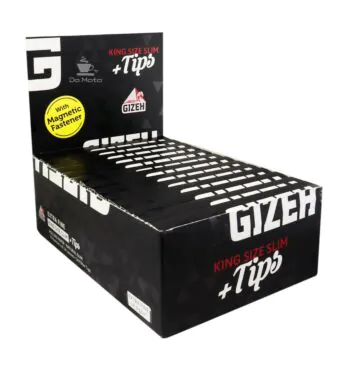 Caixa de Seda Gizeh Black Extra Fine King Size C/ Tips