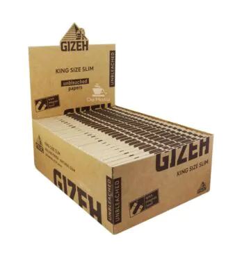 Caixa de Seda Gizeh Brown King Size Slim de lado