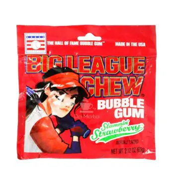Chiclete Importado Big League Chew Strawberry