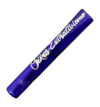 Piteira de Vidro Achatado Oikos Extrativismo Azul Escuro 7mm