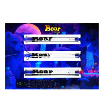 Kit de Piteiras de Vidro Bear Glass 3 Modelos de frente tabacaria da mata