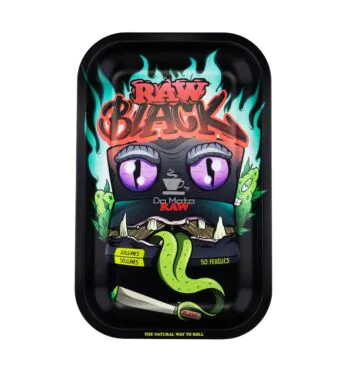 Bandeja de Metal Tray Black Monster de frente tabacaria da mata