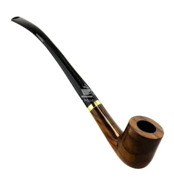 Cachimbo Churchwarden Dourado 20cm tabacaria da mata 