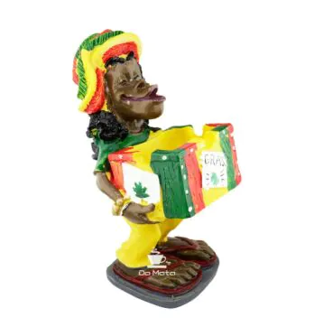 Cinzeiro de Resina Reggae Grass de lado