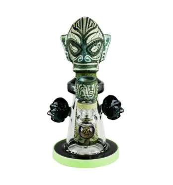 Bong de Vidro Gold Maori Médio Twins de frente tabacaria da mata