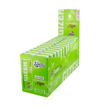 Caixa de Seda Gizeh Super Fine 1 1/4 C/ Tips de lado