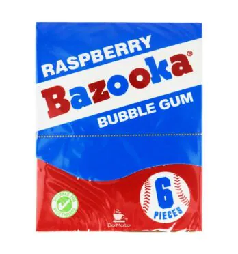 Chiclete Bazooka Raspberry 33g de frente