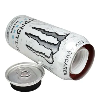 Esconderijo Lata de Monste Energy Ultra aberto