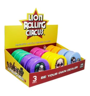 Caixa de Dichavador de Acrílico Lion Rolling Circus