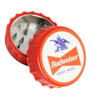 Dichavador de Metal Budweiser aberto