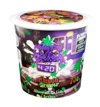 Copo ChocoGrower Brisa 4i20 Chocolate ao Leite e Branco de frente