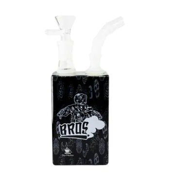 Bong de Vidro Abduzido Gold Juice Box 03 Bros de frente