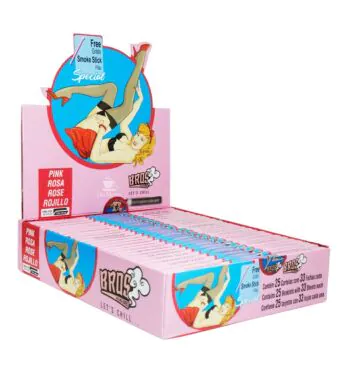 Caixa de Seda Bros Rosa King Size C/ Pilão 