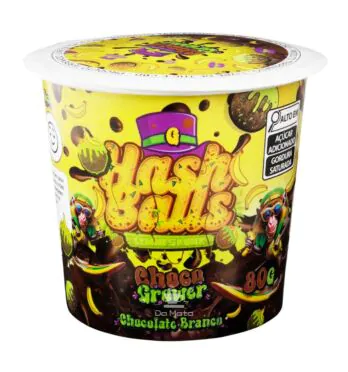 Copo ChocoGrower Hash Balls Chocolate Branco 80g de frente