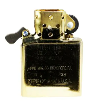 Insert P/ Isqueiro Zippo Dourado 206110 de frente