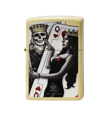 Isqueiro Zippo 49942 Skull King Queen Beauty