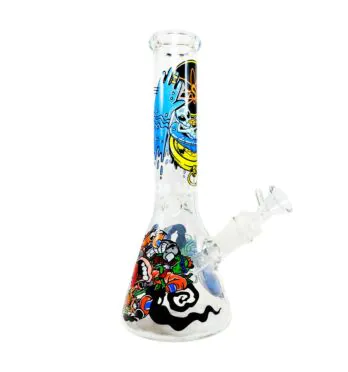 Bong de Vidro Sadhu Coleção Psicodélica Larica do ET de lado tabacaria da mata