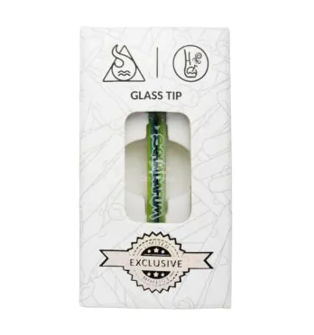 Piteira de Vidro Collab Squadafum e Hippiebong 6mm verde