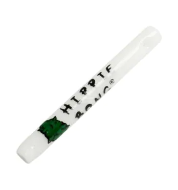 Piteira de Vidro Hippie Bong Branco 6mm