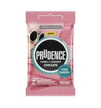 Preservativo Prudence Chiclete Com 3 Unidades