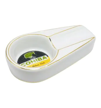Cinzeiro de Porcelana Cohiba Branco