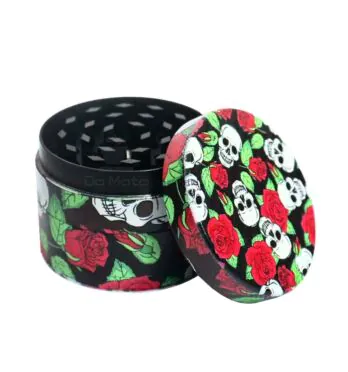 Dichavador de Metal 4 Partes Skull & Roses