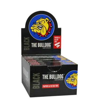 Caixa de Seda The Bulldog  Black com Piteira 1 1/4