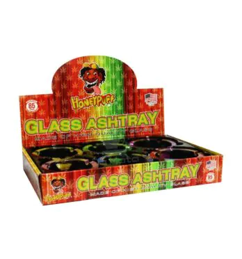 Caixa de Cinzeiro de Vidro Redondo HoneyPuff