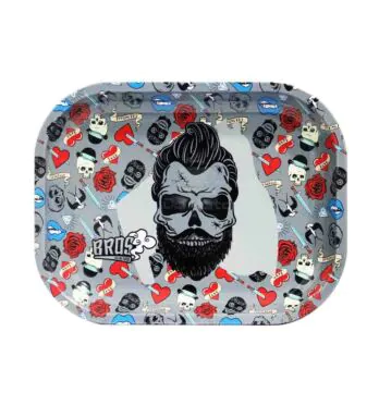Bandeja Pequena Bros Silver Skull