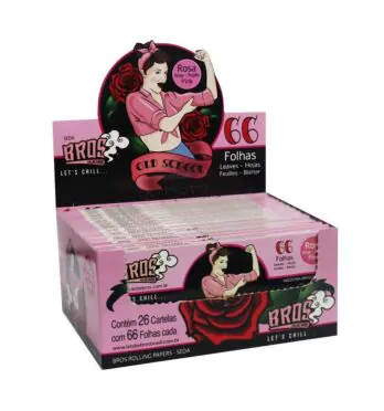 Caixa de Seda Bros King Size Pink