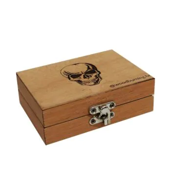 Box Wood Burning Skull